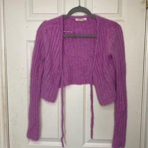 Fuzzy Purple Cardigan